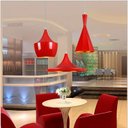 Ver imagem 3 de Pendente Retrô Industrial Vermelho Loft Luminária Vintage Lustre Design Trio Dixon Beat LM1724