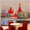 Pendente Retrô Industrial Vermelho Loft Luminária Vintage Lustre Design Trio Dixon Beat LM1724 - 3