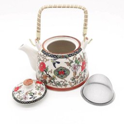 Chaleira de Ceramica com Infusor Modelo Oriental 1Litro - 3