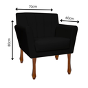 Ver imagem 6 de Kit Recamier Sofá Divã Clinica 140 + 2 Poltrona Iza Retro:suede Preto