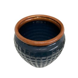 Cachepot Egito Vaso Azul Marinho - 2