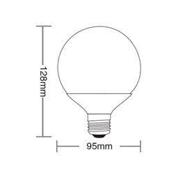 Lâmpada Led Taschibra Globo 9,5W Bivolt E27 3000K - Luz Amarela - 2