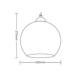 Lustre Pendente Taschibra TD 3018 Cromado E27 - 3