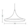 Lustre Pendente Taschibra TD 900 Preto E27 - 2