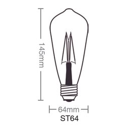Lâmpada Led Dimerizável Taschibra Filamento Vintage ST64 4W E27 220V - 2