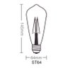 Lâmpada Led Dimerizável Taschibra Filamento Vintage ST64 4W E27 220V - 2