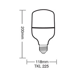 Lâmpada Led Taschibra TKL 230 40W Bivolt E27 6500K - Luz Branca - 3