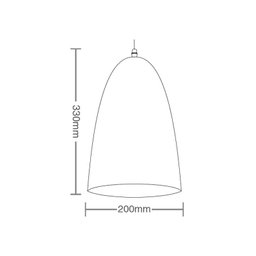 Lustre Pendente Taschibra Td 3009 Preto E27 - 3