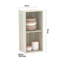 Ver imagem 3 de Armário Aéreo 35cm 1 Porta Lis Legno Crema C/Cinza Puro