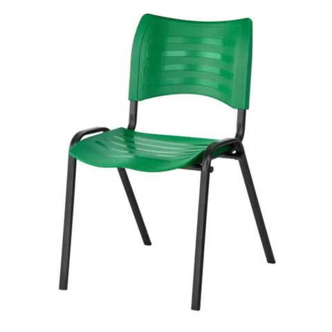 Cadeira Fixa 04 Pés Plástica (Polipropileno) - Cor Verde - Mrplast - Pmd - 31231