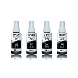 Kit Tintas Epson 673 T673 T673120 4 Pretos Original L800 L810 L1800 L805 L850 70ml - 1