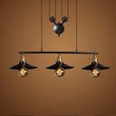 Ver imagem 2 de Pendente Retrô Industrial Trio Preto Loft Luminária Vintage Lustre Design Edison LM1706