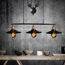 Ver imagem 1 de Pendente Retrô Industrial Trio Preto Loft Luminária Vintage Lustre Design Edison LM1706