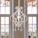 Ver imagem 1 de Lustre Candelabro Pendente Cristal Acrílico Branco LM1916