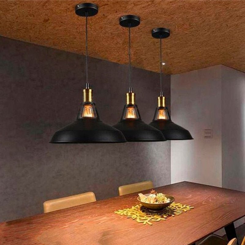 Pendente Retrô Industrial Preto Loft Luminária Vintage Lustre Design Edison LM1728 - 5