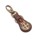 Ver imagem 1 de Chaveiro Luxo Couro Marrom Medalha São Bento DR Acessórios - Nova Lumen 169795