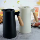 Ver imagem 2 de Garrafa Térmica para Café Chá 1lt Fosca Cabo de Madeira - Preta