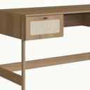 Ver imagem 2 de Escrivaninha Retangular Hanover com Roble Retrô Vintage 2 Gavetas MDP 139cm Artesano Móveis