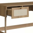 Ver imagem 3 de Escrivaninha Retangular Hanover com Roble Retrô Vintage 2 Gavetas MDP 139cm Artesano Móveis