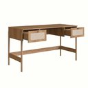 Ver imagem 6 de Escrivaninha Retangular Hanover com Roble Retrô Vintage 2 Gavetas MDP 139cm Artesano Móveis