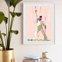 Ver imagem 1 de Quadro Decorativo Abstrato Queen 60x48cm:madeira Preta