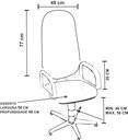 Ver imagem 4 de Poltrona Presidente Argos CR - Couro Sintetico Corano - Branco