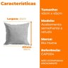 Capa para Almofada 45x45cm de Microfibra Zaha - Rio Home Cinza - 6