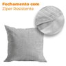 Capa para Almofada 45x45cm de Microfibra Zaha - Rio Home Cinza - 3