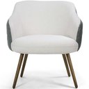 Ver imagem 5 de Poltrona Decorativa Jade Tressê Pés Palito Corano Cinza/algodão Cinza - Nexta Casa