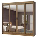 Ver imagem 3 de Guarda-roupa Casal Madesa Austin 4 Portas de Correr de Espelho 3 Gavetas
