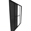 Ver imagem 2 de Porta Balcão de Aluminio Preto 3 Folhas com Trinco 2,10x1,50