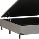 Ver imagem 3 de Base Cama Box Casal com Baú 138x188x30 Corino Linho Cinza Dancar Cinza