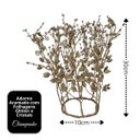 Ver imagem 4 de Adorno Natalino Coroa de Folhagens Glitter Champanhe e Pingente Cristais 30cm - Bela Flor