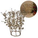 Ver imagem 3 de Adorno Natalino Coroa de Folhagens Glitter Champanhe e Pingente Cristais 30cm - Bela Flor