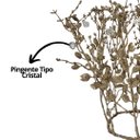 Ver imagem 5 de Adorno Natalino Coroa de Folhagens Glitter Champanhe e Pingente Cristais 30cm - Bela Flor