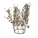 Ver imagem 6 de Adorno Natalino Coroa de Folhagens Glitter Champanhe e Pingente Cristais 30cm - Bela Flor