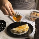 Ver imagem 2 de Kit 15 Molheiras de Vidro para Restaurantes Panquecarias 50ml Cremeiras com Cabo de Bambu