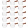 Kit 15 Molheiras de Vidro para Restaurantes Panquecarias 50ml Cremeiras com Cabo de Bambu - 1