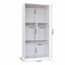 Ver imagem 3 de Livreiro Organizador 5 Nichos Branco em MDP Multiuso para Sala, Quarto, Escritório e Home Office