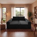 Ver imagem 5 de Sofá de Canto Modular Vibe Direito 2,70m x 1,70m Xpand Tech Tecido Velourê Preto Cama Inbox