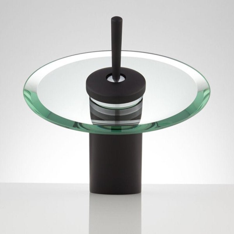 Torneira Misturador Monocomando Cascata Vidro Banheiro/Lavabo Madrid Preta - Premierdecor - 1