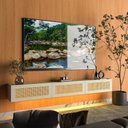 Ver imagem 1 de Rack Suspenso Aparador Nicho Sala Native 217 Off White - Gelius