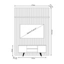 Ver imagem 3 de Conjunto Painel com Bancada Morpheus 2 Portas Deslizantes Mdp até 65 Cinamomo/offwhite G97 - Gran Be