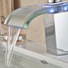 Torneira Misturador Monocomando Cascata LED Vidro Banheiro/Lavabo Veneza - Premierdecor - 2