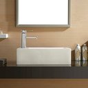 Ver imagem 3 de Cuba de Apoio Banheiro Lavabo Sobrepor Retangular de Porcelana Cerâmica Louça C272 - Premierdecor