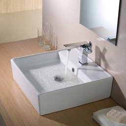 Cuba de Apoio Banheiro Lavabo Sobrepor Quadrada de Porcelana Cerâmica Louça C269 - Premierdecor - 2