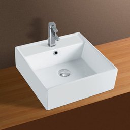 Cuba de Apoio Banheiro Lavabo Sobrepor Quadrada de Porcelana Cerâmica Louça C269 - Premierdecor - 1