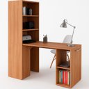 Ver imagem 1 de Mesa para Escritório Articulável Alta Multiuso Retrátil Amêndoa