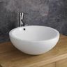 Cuba de Apoio Banheiro Lavabo Sobrepor Redonda de Porcelana Cerâmica C280 - Premierdecor - 1