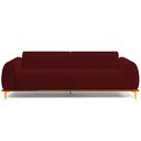 Ver imagem 3 de Sofá 03 Lugares Para Sala de Estar Kiev 210 cm D02 Veludo Marsala C-278 - Lyam Decor